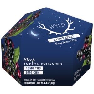 WYLD | Elderberry Gummies | 10mg Delta-9 THC + 5mg CBN – 10 Count