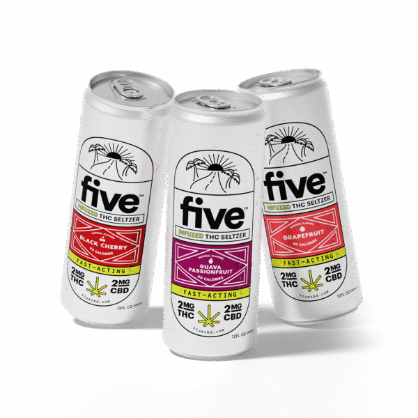 variety 6-pack fast-acting 2mg thc seltzers